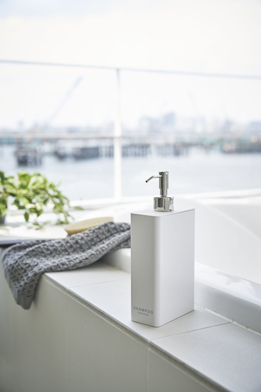 Yamazaki | Distributeur de shampoing - Plastique blanc