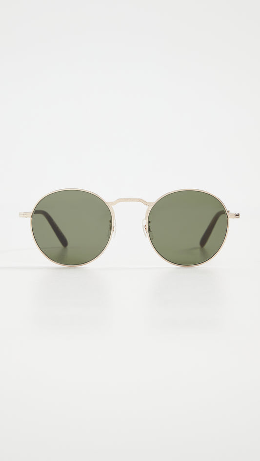 Oliver Peoples Weslie Sun Round Sunglasses in Gold/G-15