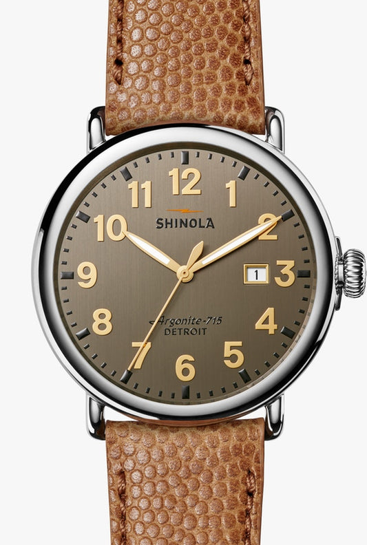 Shinola watch THE RUNWELL 47MM in BRUSHED DARK GUN DIAL 