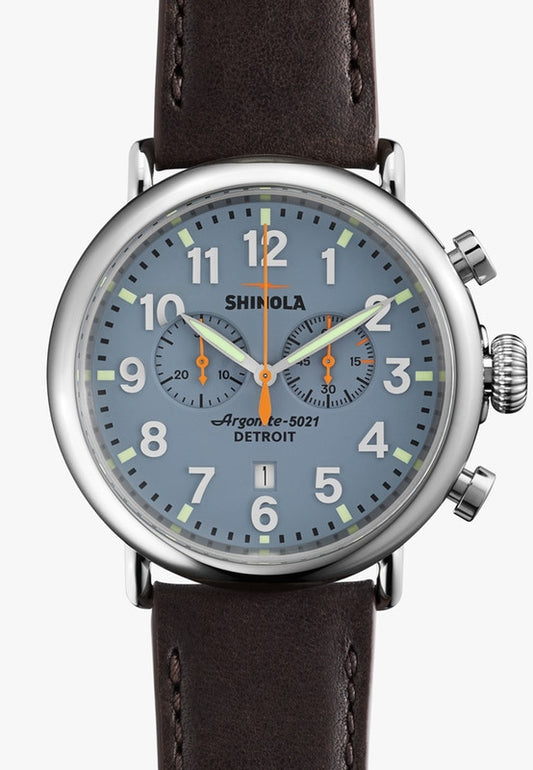 Shinola watch THE RUNWELL CHRONO 47mm in Light Blue