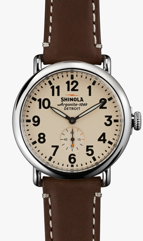 Shinola watch THE RUNWELL 47mm in Cream