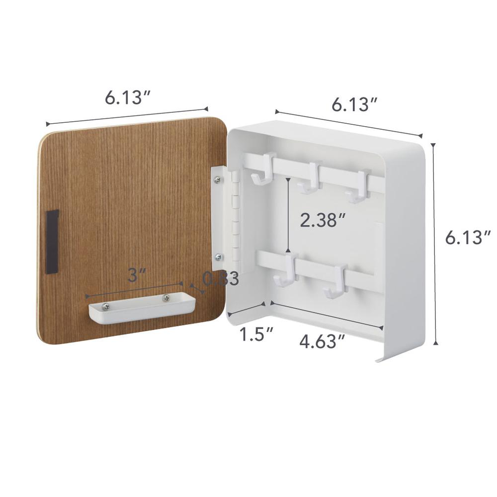 Magnetic Key Cabinet - Steel + Wood